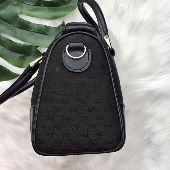 Vintage Gucci Boston Bag Web Black w/ Dust Bag - Picture 8 of 16